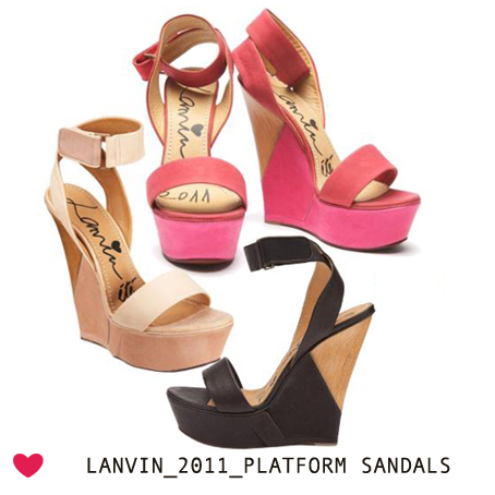 Platform sandals Lanvin and my personal chart - I Love Green Inspiration