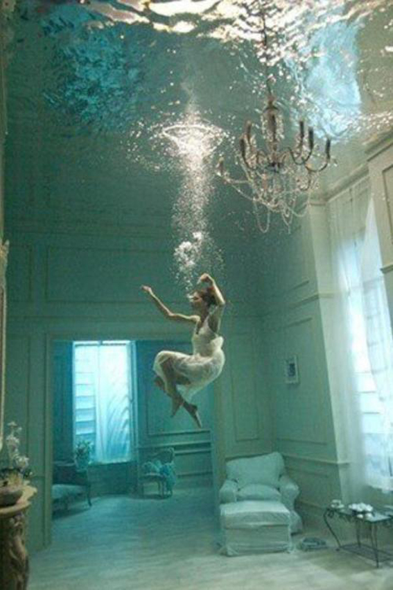 underwater green interior